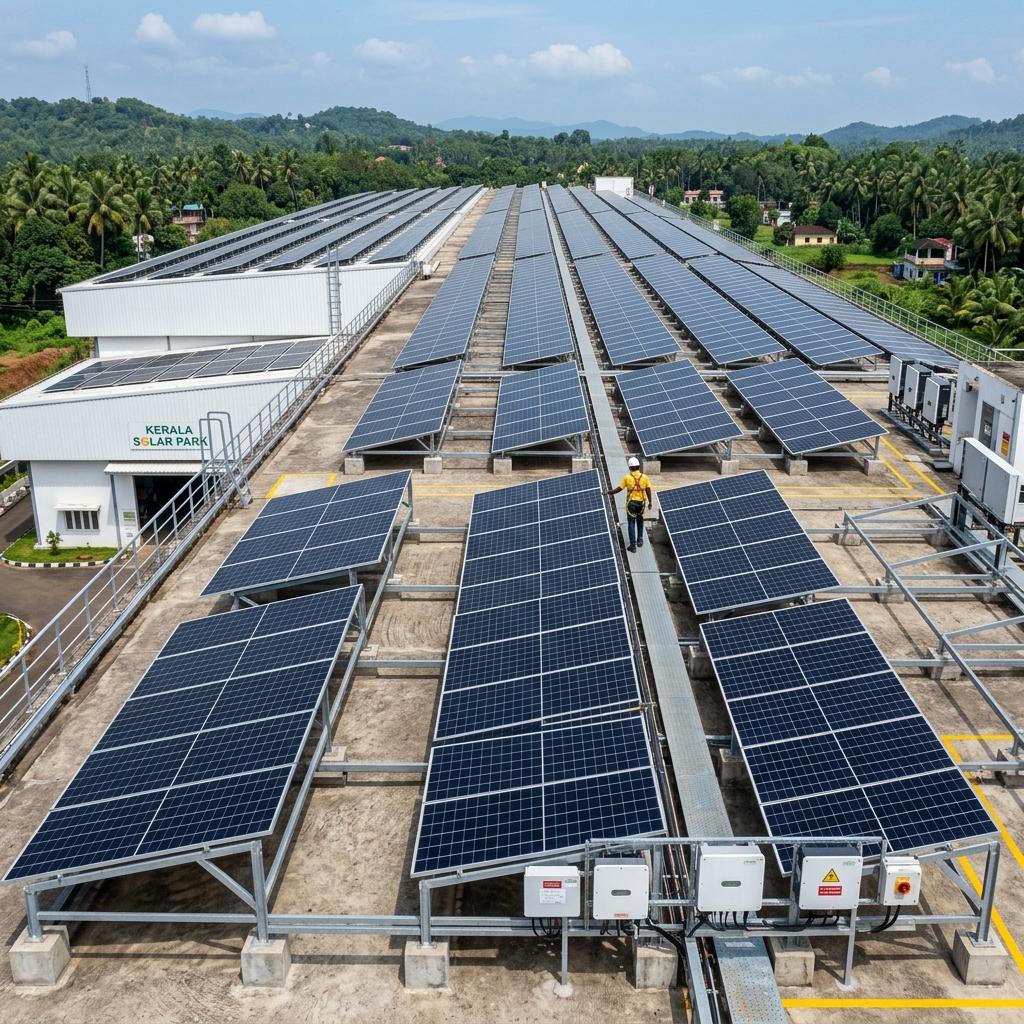 10kW Hybrid Solar Installation with Battery Storage in Kulappully